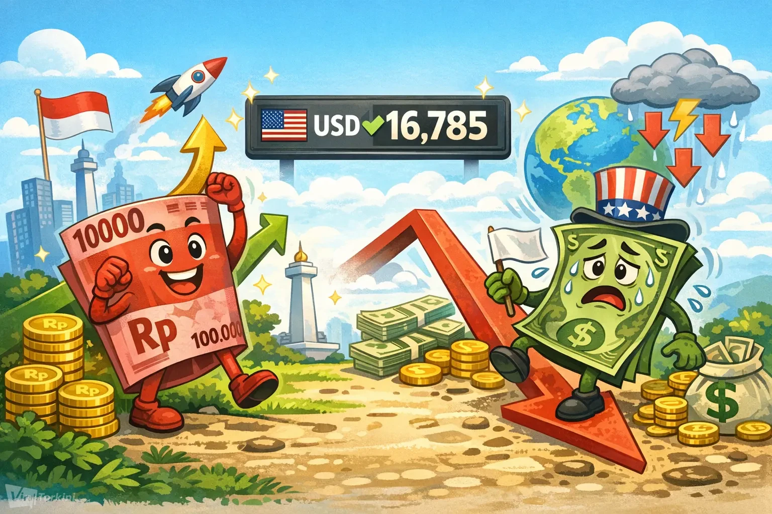 Rupiah Berada di Zona Hijau, Didukung Pelemahan Dolar Global