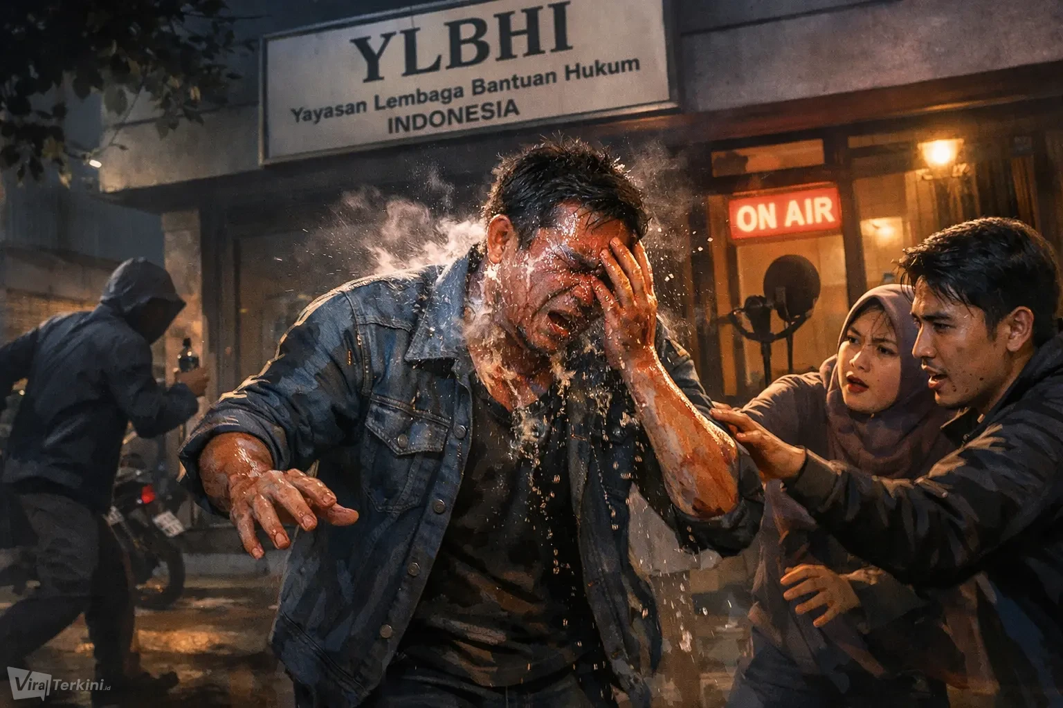 Aktivis KontraS Andrie Yunus Disiram Air Keras Usai Rekaman Siniar di Kantor YLBHI